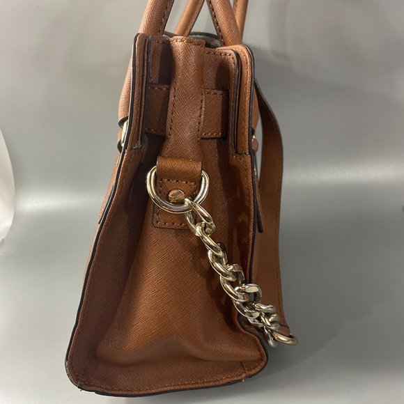 Michael Kors Hamilton Camel Brown Leather Shoulder Bag w/ A Long Wallet - Picture 5 of 15